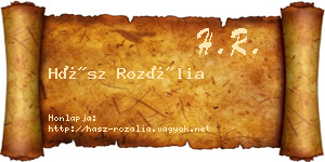Hász Rozália névjegykártya