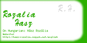 rozalia hasz business card