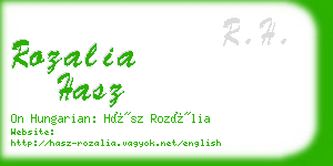 rozalia hasz business card
